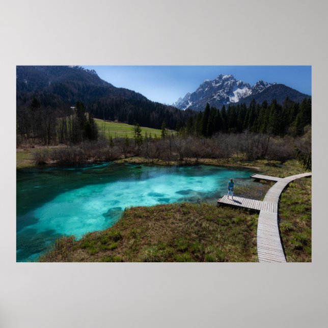 Wanderlust in Zelenci, Slowenien Poster (Vorne)