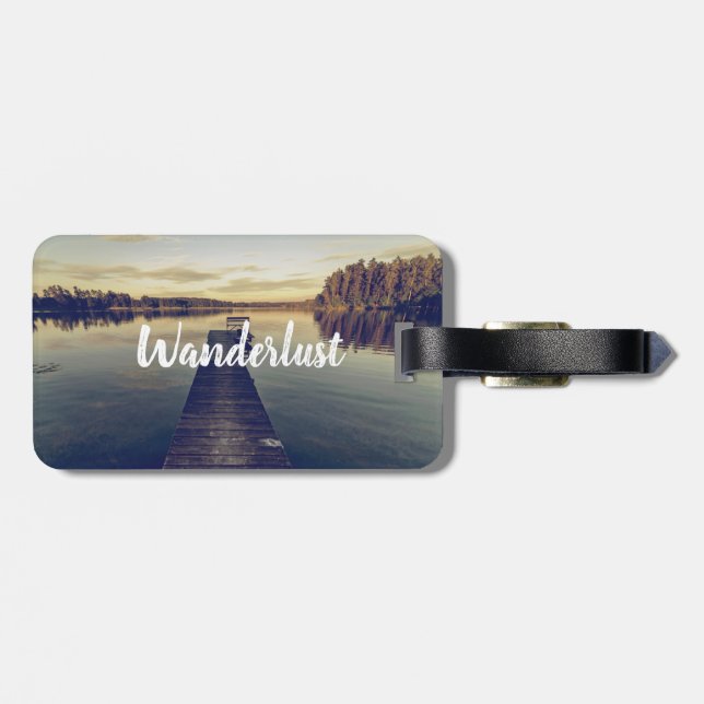 Wanderlust Jetty | Gepäckmarke Gepäckanhänger (Rückseite horizontal)