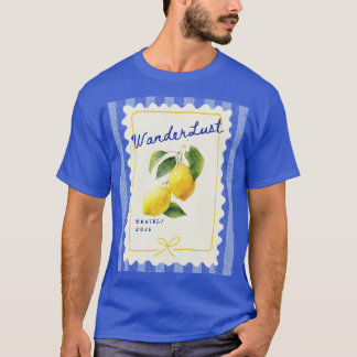 Wanderlust Lemon Tee: Vintage-inspirierter Reise-S T-Shirt
