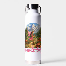 Wanderlust Mountain Fairy Hiker Fairycore Mushroom Trinkflasche