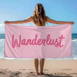 Wanderlust Pink Dream Doll | Girly Dollcore Travel Strandtuch