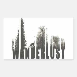 Wanderlust Rechteckiger Aufkleber