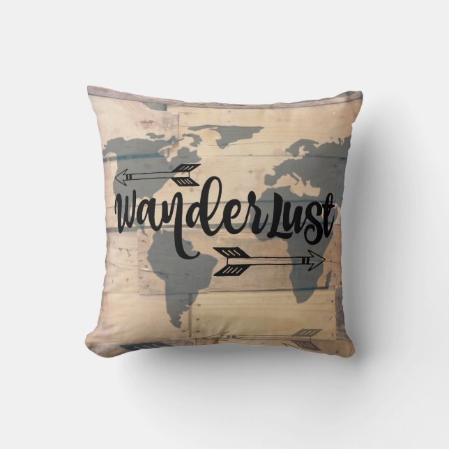 Wanderlust Rustic Woodrome Kissen (Vorderseite)