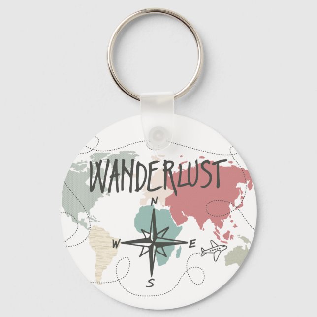 Wanderlust Schlüsselanhänger (Vorderseite)
