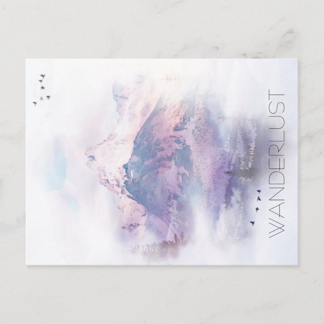 Wanderlust-Traumlandschaft Berg Postkarte (Vorderseite)