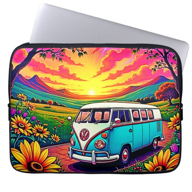 Wanderlust Van Sunset Art Laptopschutzhülle (Vorderseite)