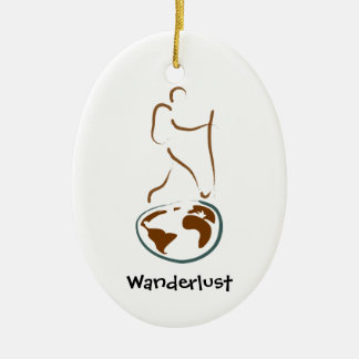 Wanderlust-Verzierung Keramik Ornament