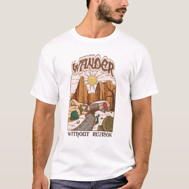 Wanderlust Western Ästhetik T-Shirt (Vorderseite)