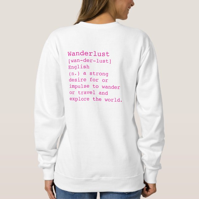 Wanderlust Women's Crewneck Sweatshirt (Rückseite)