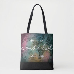 Wanderlust World Map Toop Bag Tasche