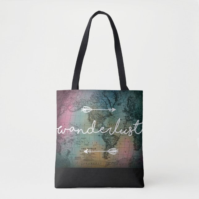 Wanderlust World Map Toop Bag Tasche (Vorderseite)