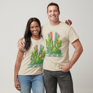 Wanderlust Wüstenkaktus Retro Sunburst Design T-Shirt