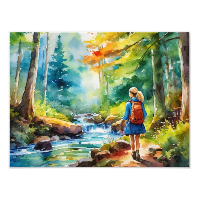 Wandermädchen Fotodruck (Vorne)