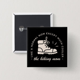 Wandermutter wandert die beste Mama lustig draußen Button