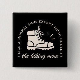 Wandermutter wandert die beste Mama lustig draußen Button