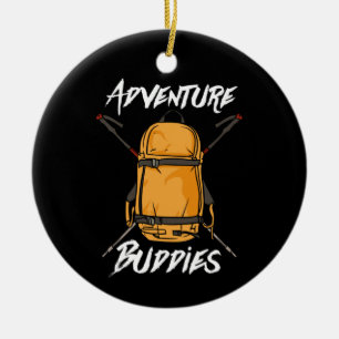 Wandern Adventure Buddies Paare Keramik Ornament