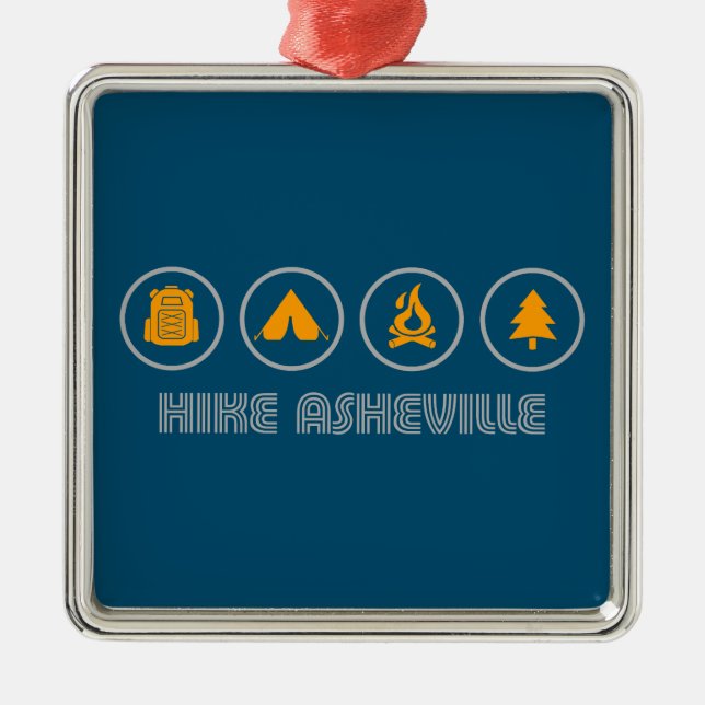 Wandern Asheville North Carolina Ornament Aus Metall (Vorne)