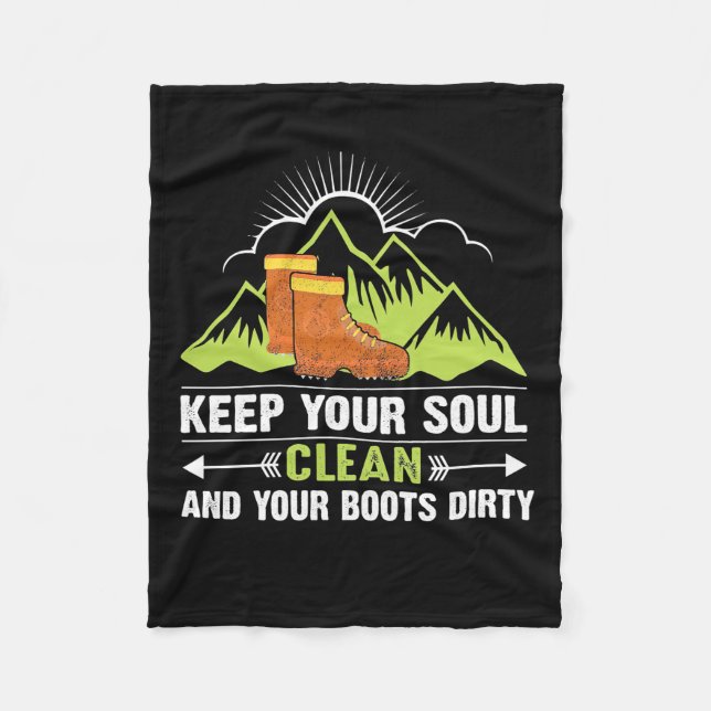 Wandern Behalte Ihr Soul sauber Fleecedecke (Vorderseite)