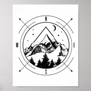 Wandern Berge Natur Camping Wettbewerb Outdoor Wan Poster