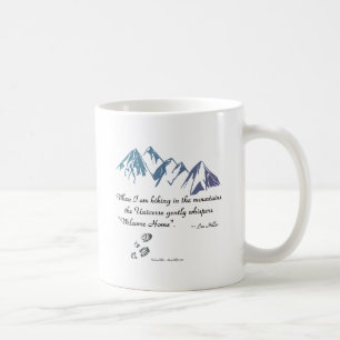 Wandern Berge Universum flüstert Willkommen Zuhaus Kaffeetasse