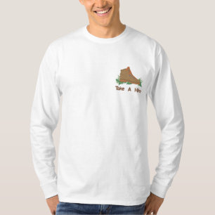 Wandern Besticktes Langarmshirt