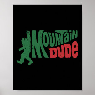 Wandern Bigfoot Berg Typ Sasquatch Fels Männer Fra Poster