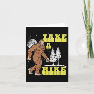 Wandern Bigfoot Night Funny Wandern Sasquatch V Karte