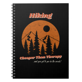 Wandern: Billiger als Therapy Spiral Notebook Notizblock