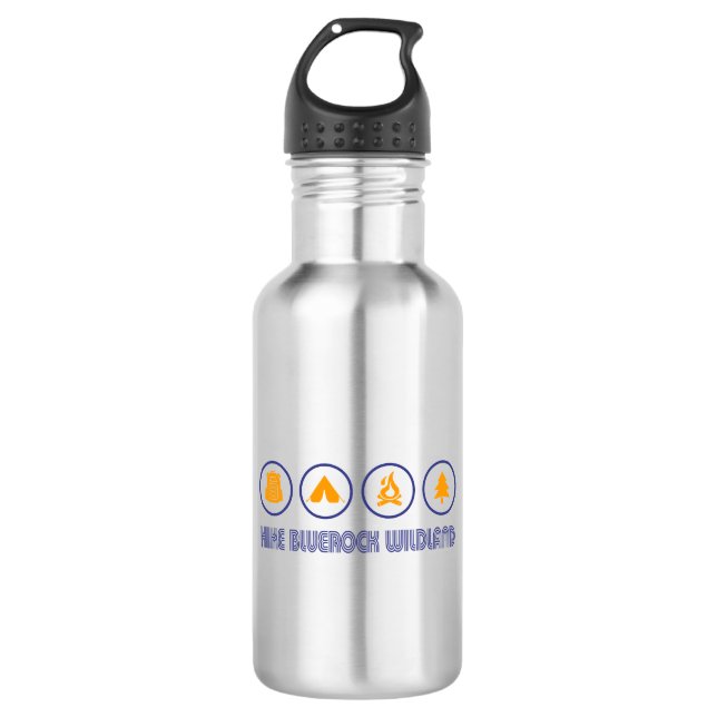 Wandern Bluerock Wildland Provinzialpark Edelstahlflasche (Vorderseite)