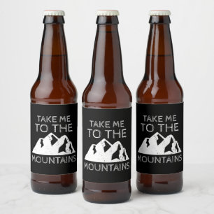 Wandern - Bring mich in die Berge Funny Wandern Bierflaschenetikett