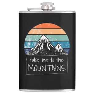 Wandern - bringen Sie mich in die Berge Flachmann