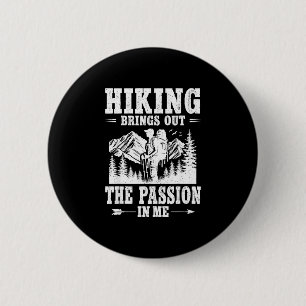 Wandern bringt die Leidenschaft des Bergwanderers Button
