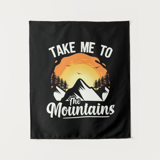 Wandern bringt mich in die Berge Wandteppich (Vorderseite)