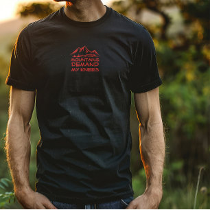 Wandern Camping Humor schwarz rot T-Shirt