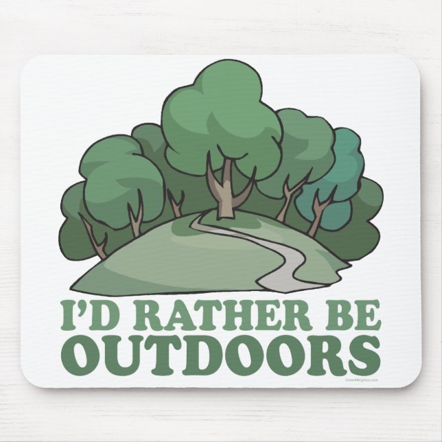 Wandern, Camping, Wandern, Klettern im Freien! Mousepad (Vorne)