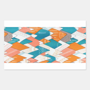 Wandern Camping Weltreisen Berggipfel Rechteckiger Aufkleber