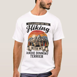 Wandern Dandie Dinmont Terrier Hund Berg Retro S T-Shirt