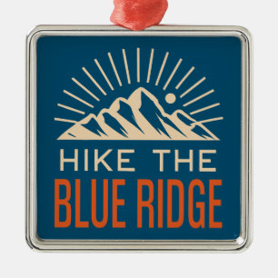 Wandern Das Blaue Ridge Gebirge Sunburst Ornament Aus Metall