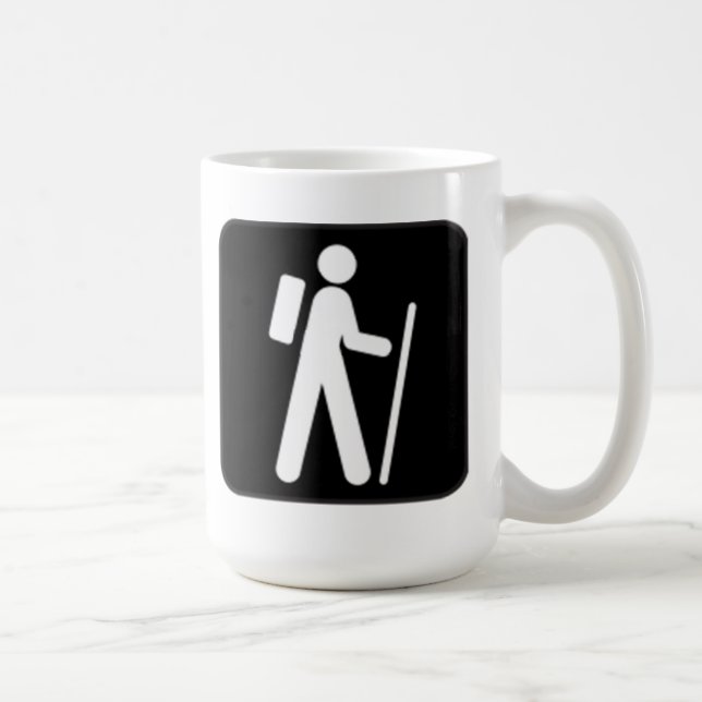 Wandern des Zeichens Kaffeetasse (Rechts)