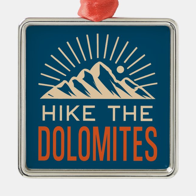 Wandern Dolomiten Italien Sunburst Ornament Aus Metall (Vorne)