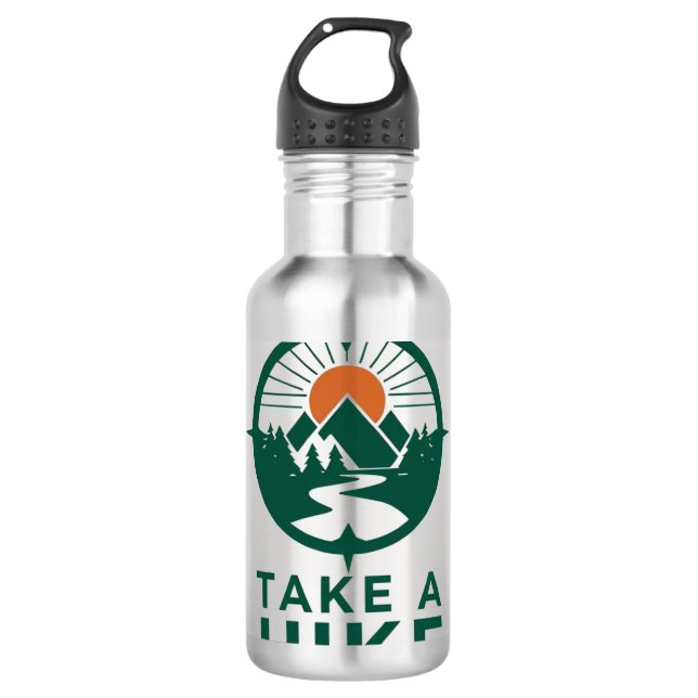 Wandern Edelstahlflasche (Vorderseite)