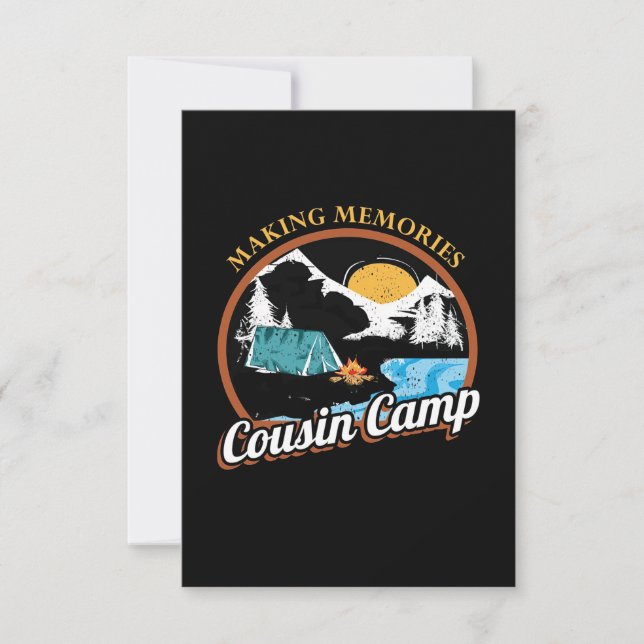 Wandern Erinnerungen Cousin Camp RSVP Karte (Vorderseite)