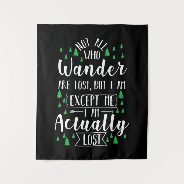 Wandern Funny Sprichwort Wandteppich (Vorderseite)