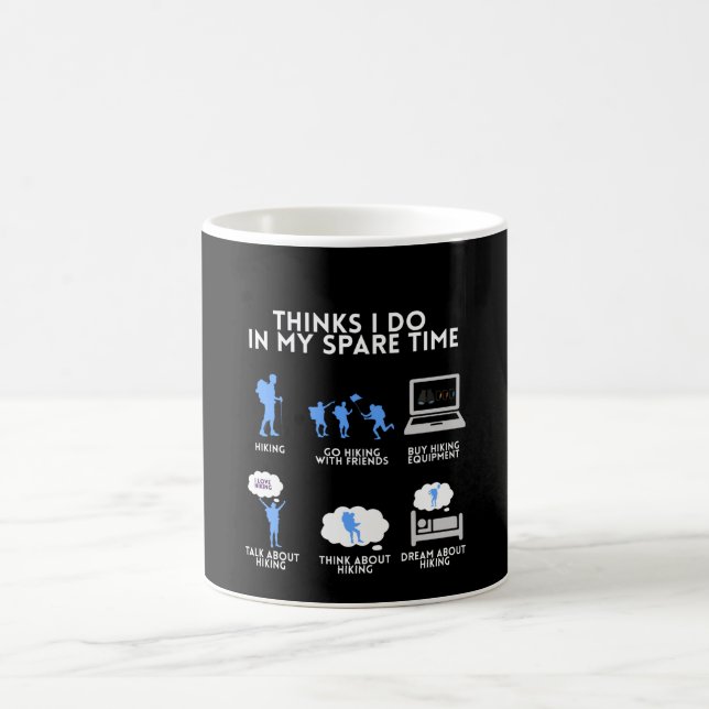 Wandern Funny Wandern Camping Bergsee-Zauber Kaffeetasse (Mittel)