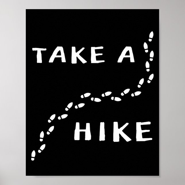 Wandern - Fußstapfen Poster (Vorne)