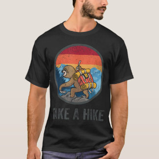 Wandern gehen Retro-Wanderer Faultier Wandern Trek T-Shirt