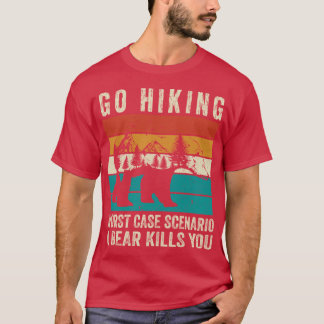 Wandern gehen, schlimmstes Szenario: Ein Bär tötet T-Shirt