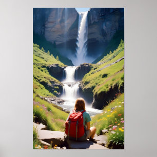 Wandern im Freien Entdeckungsgebirge Natur Poster