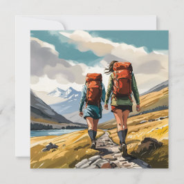 Wandern im schottischen Hochland Feiertagskarte