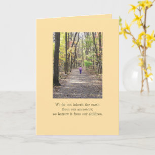 WANDERN IM WALD / NATUR/ZITAT/LEER INSIDE KARTE